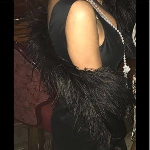 Genuine Black Ostrich Boa 4ply